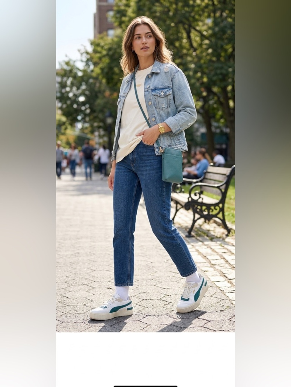 Puma Women White and Teal Low-Top Sneakers